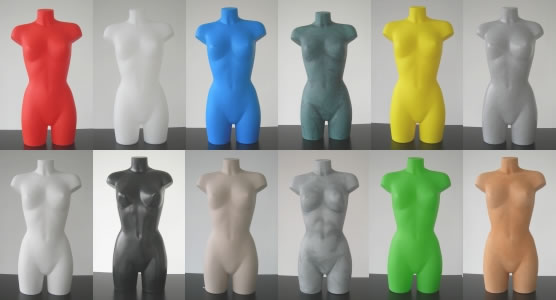 KLEURRIJKE MANNEQUINS EN KLEURRIJKE BUSTES