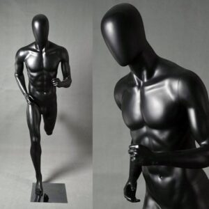 MANNEQUIN WITH SPORTS HEAD MAN BLACK M7 TS